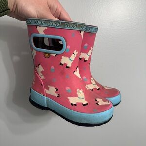BOGS Kids' Pink and Blue llama- 9